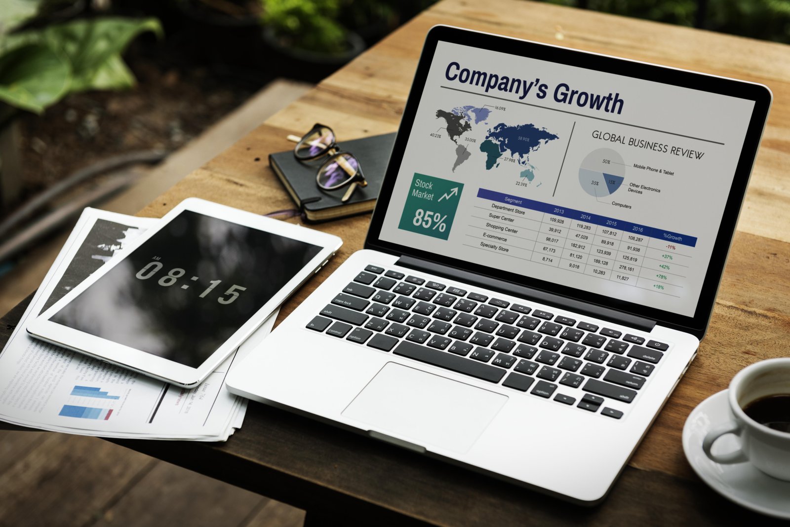 digital-laptop-working-global-business-concept