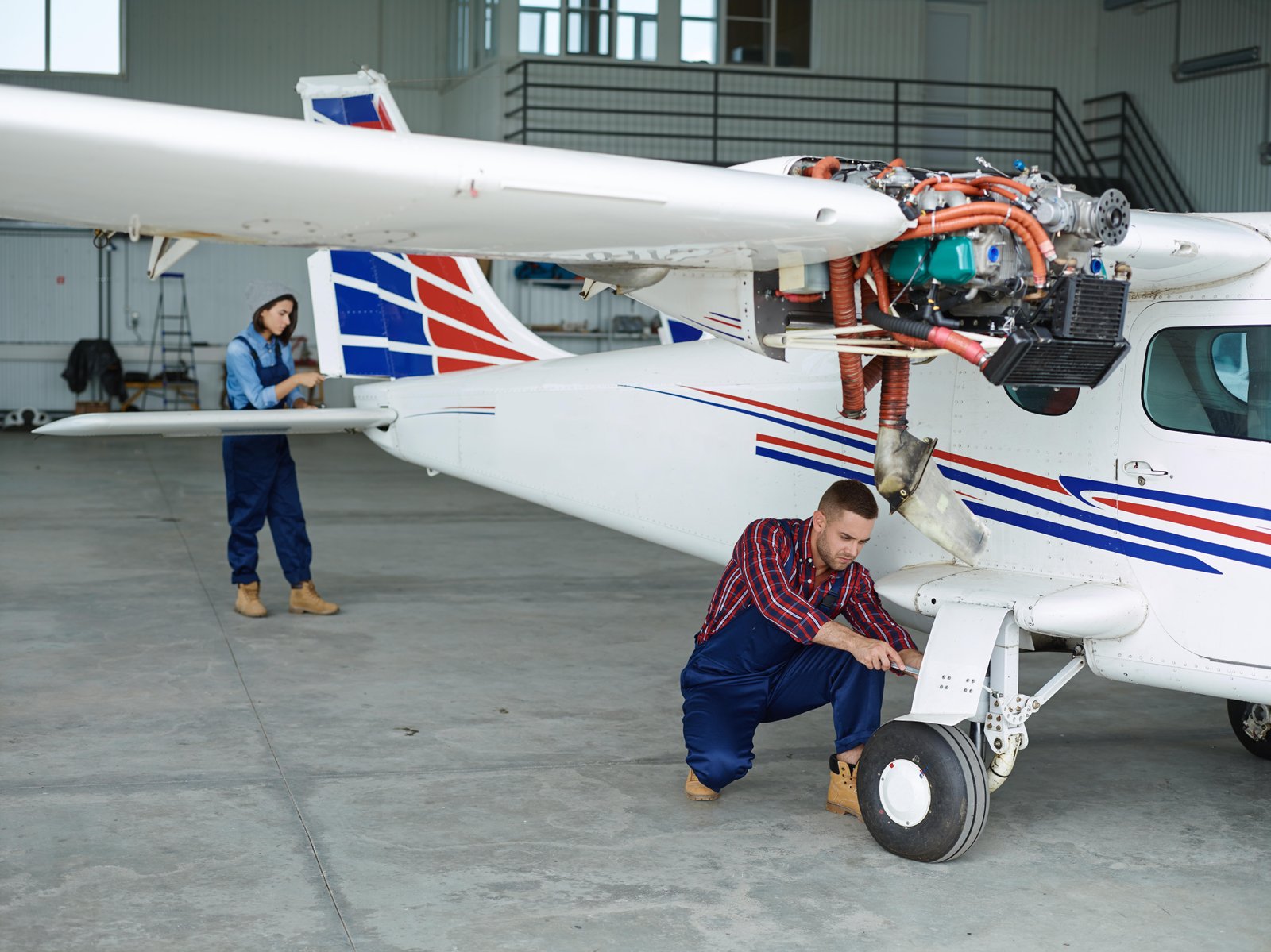 engineers-working-with-airplane