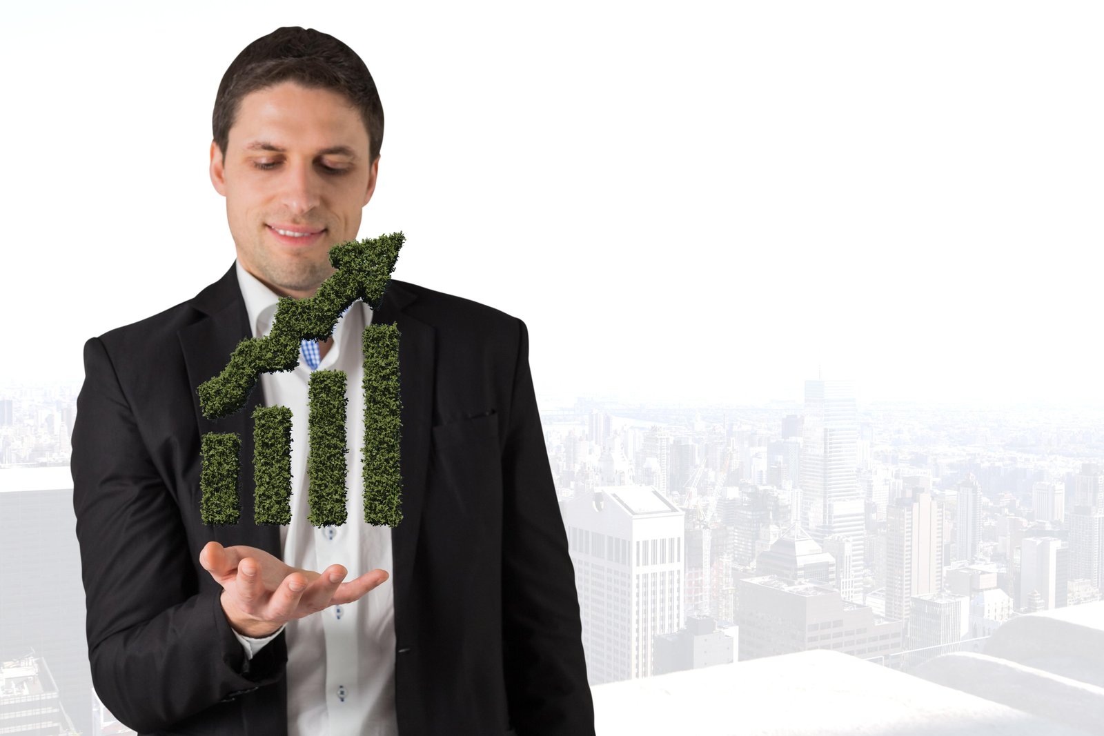man-with-bar-graph-grass-their-hands