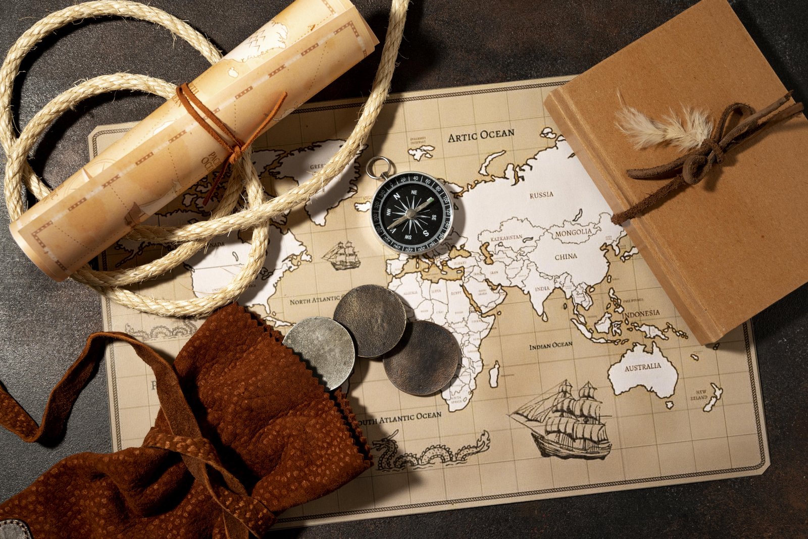 top-view-beautiful-rpg-still-life-items